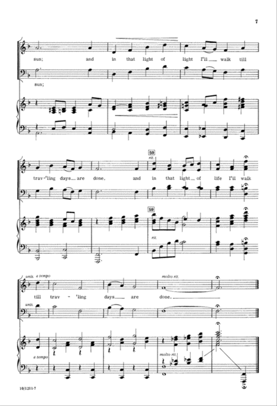 I Heard the Voice of Jesus Say 4-Part scores gallery preview page 7