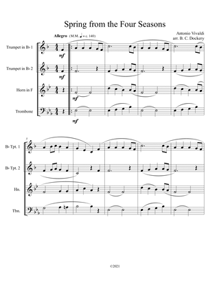 Spring from the Four Seasons (Brass Quartet)