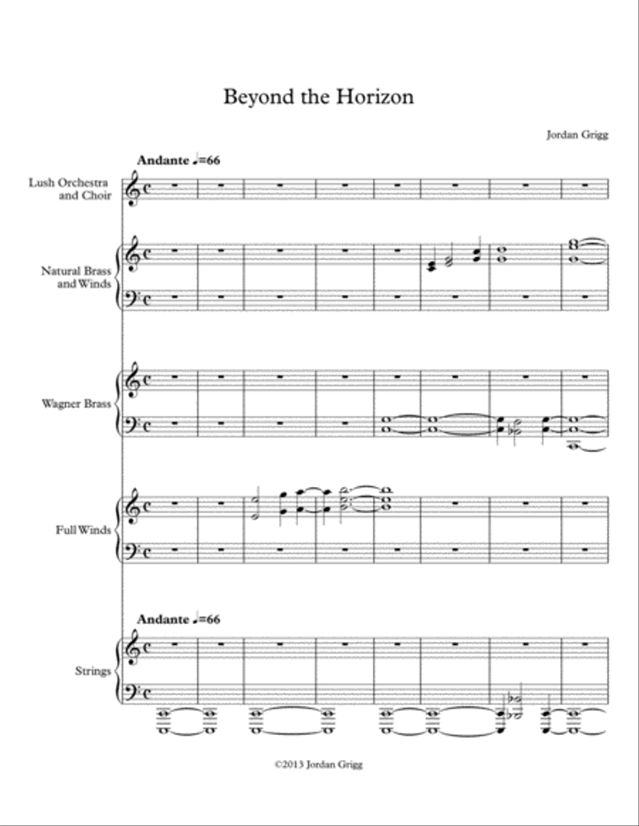 Beyond the Horizon Small Ensemble scores gallery preview page 1