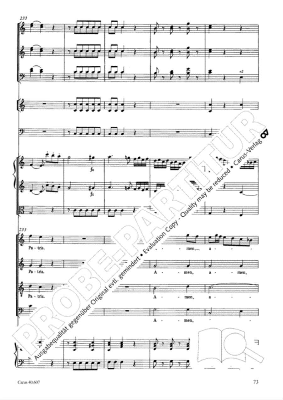 Mass in time of war (Missa in tempore belli) 4-Part scores gallery preview page 83