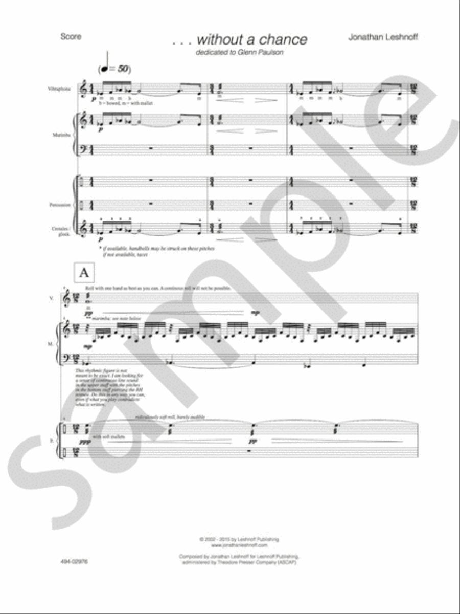 ... Without A Chance ... Without A Chance Chamber Music scores gallery preview page 4