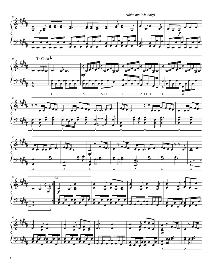 Without You Without You Piano Solo scores gallery preview page 2