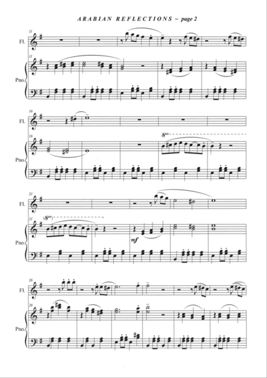 Arabian Reflections Arabian Reflections Flute Solo scores gallery preview page 2
