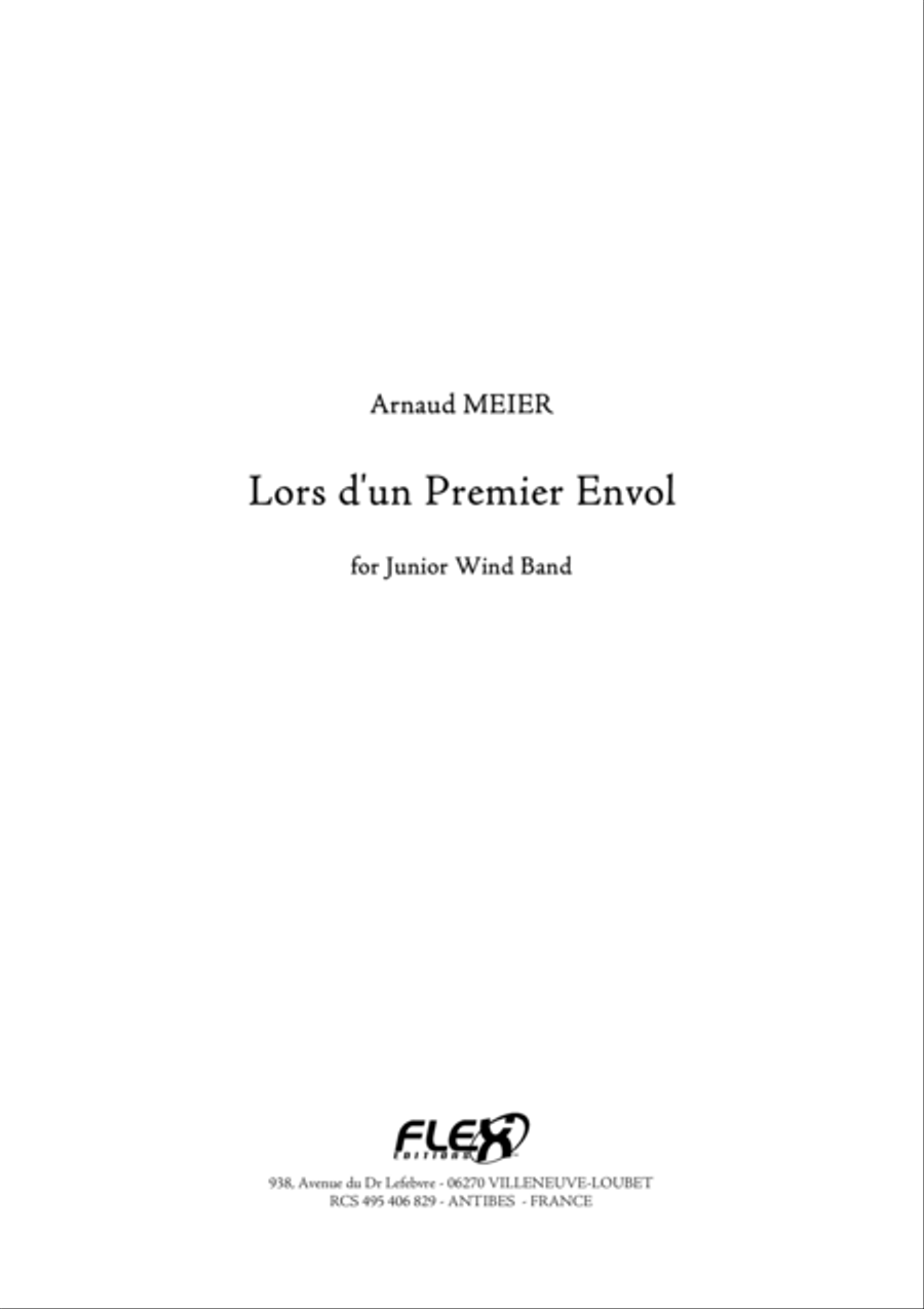 Lors d'un premier envol Concert Band scores gallery preview page 1
