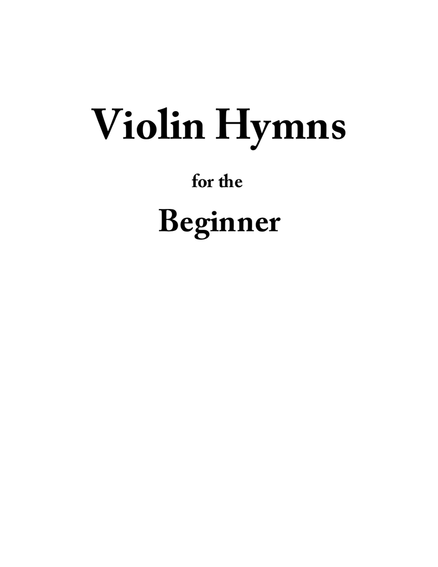 Violin Hymns for the Beginner Violin Solo scores gallery preview page 1