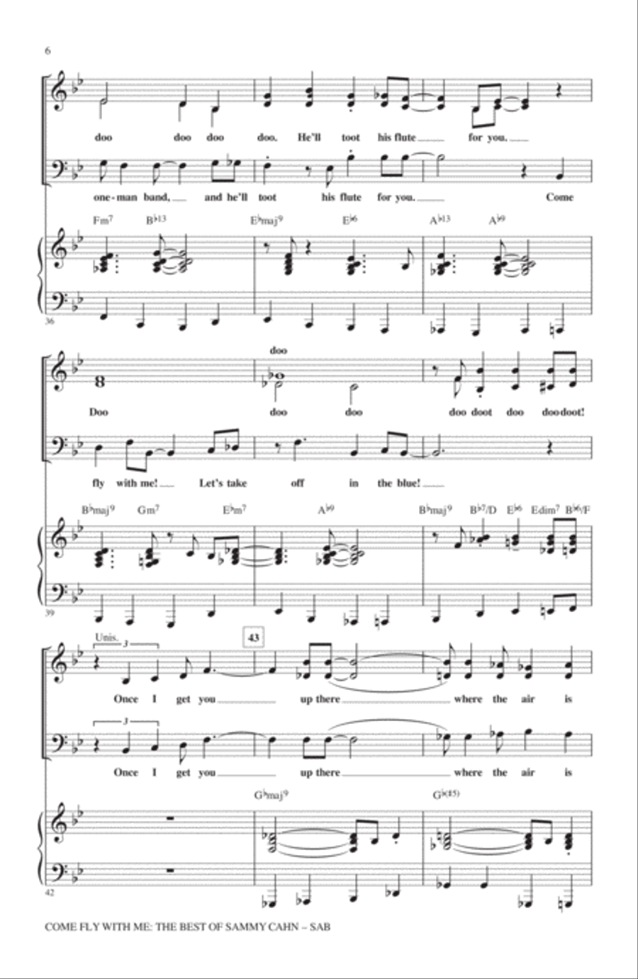 Come Fly With Me: The Best Of Sammy Cahn (Medley) 3-Part scores gallery preview page 5