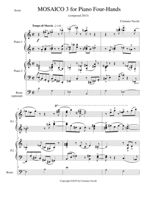 MOSAICO 3 for Piano Four-Hands