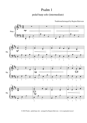 Book cover for Psalm 1 pedal harp solo (intermediate)