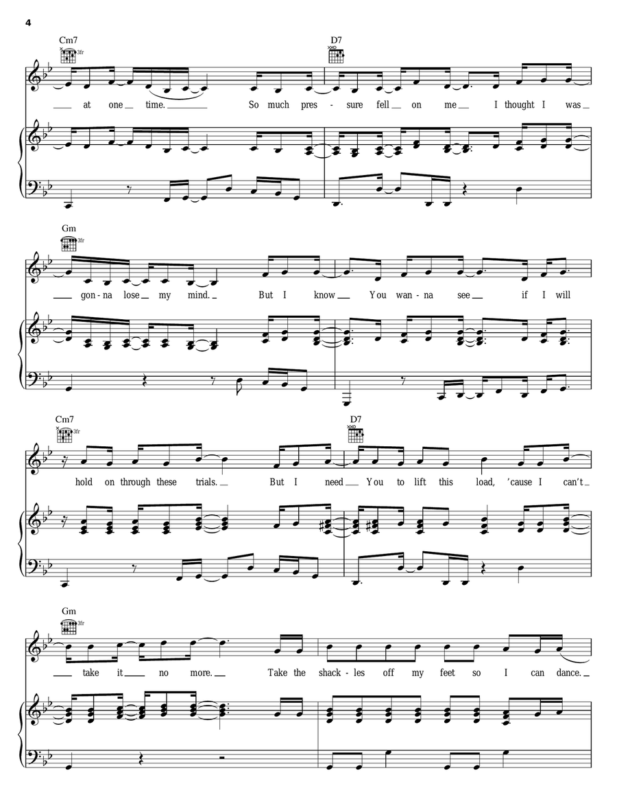 Shackles (Praise You) Piano, Vocal, Guitar scores gallery preview page 4