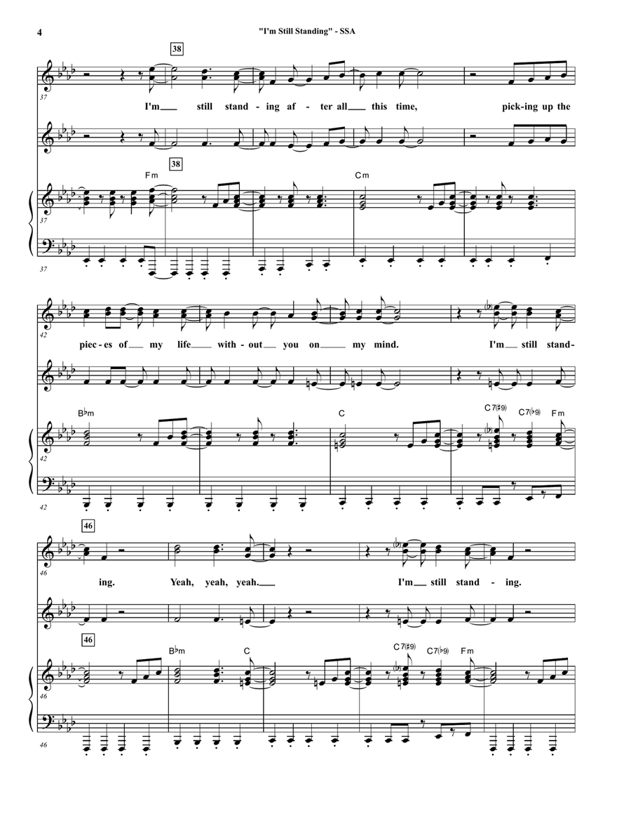 I'm Still Standing SSA scores gallery preview page 4