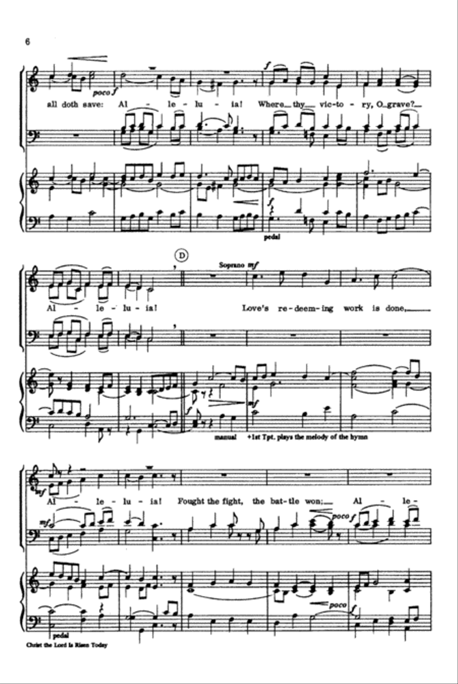 Christ the Lord Is Risen Today 4-Part scores gallery preview page 7
