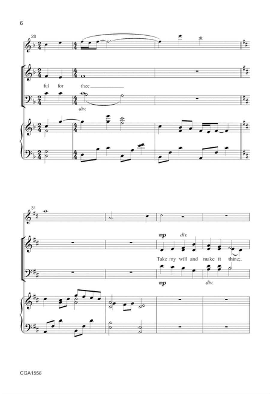 Take My Life and Let It Be 4-Part scores gallery preview page 6