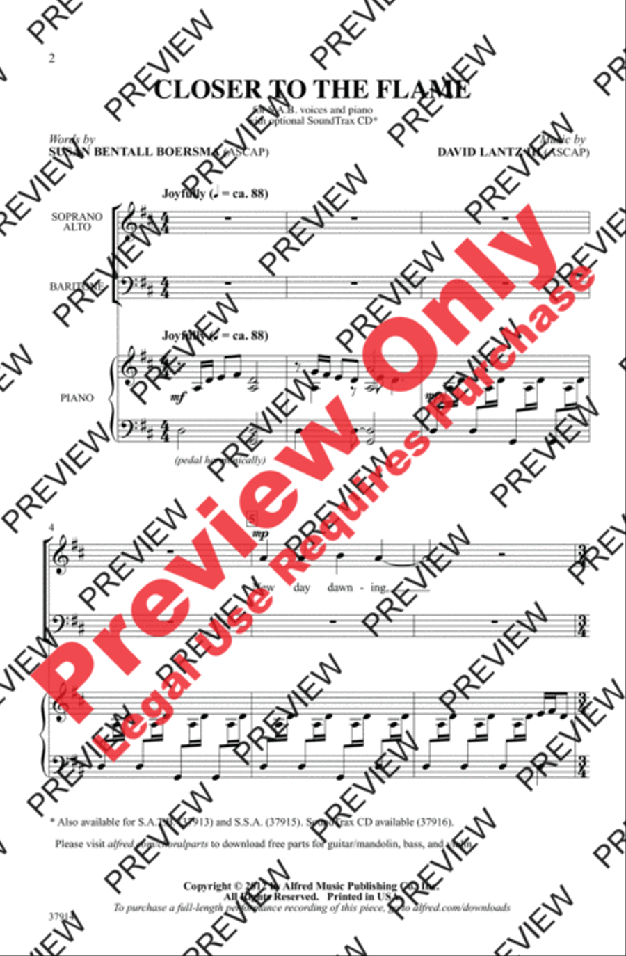 Closer to the Flame 3-Part scores gallery preview page 12