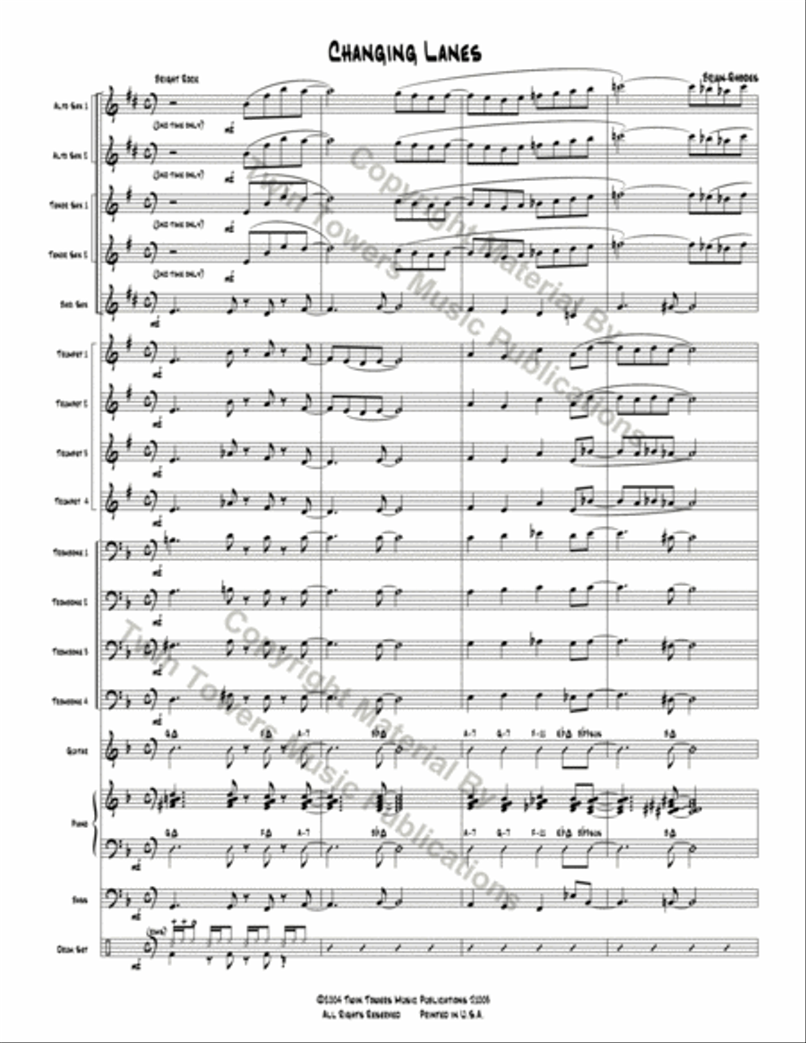 Changing Lanes Changing Lanes Jazz Ensemble scores gallery preview page 3