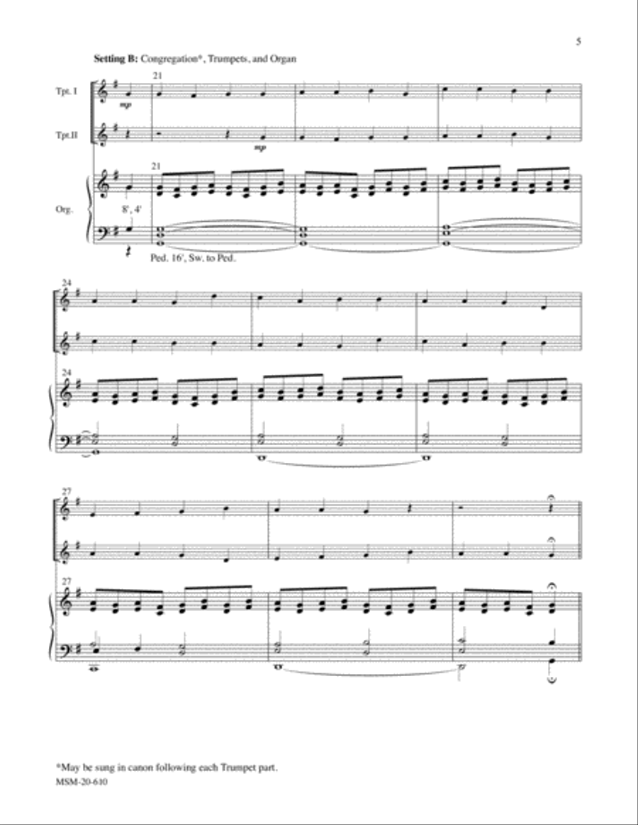 Tallis Canon: A Festive Hymn Setting Unison Choir scores gallery preview page 4