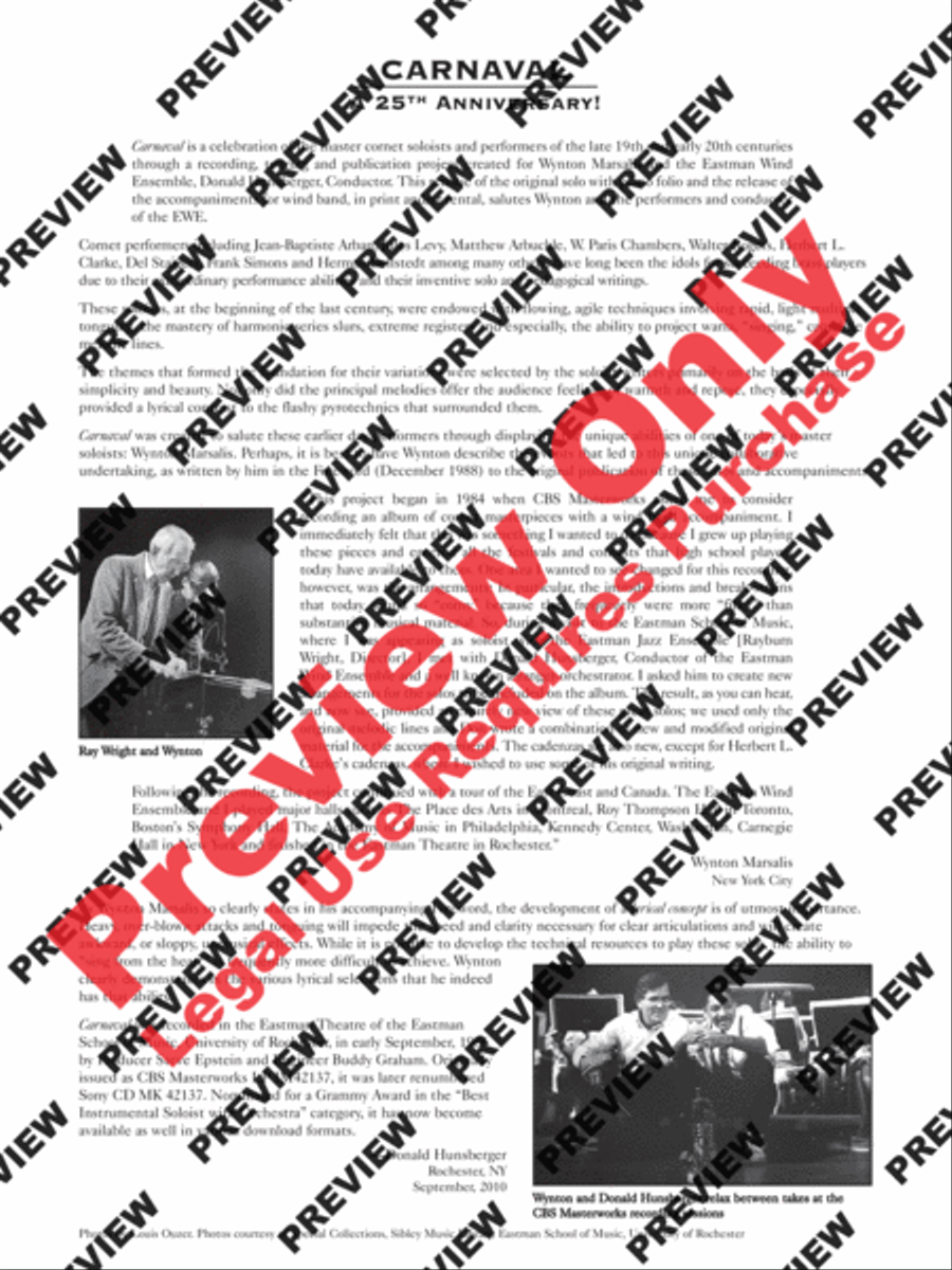 Le Carnaval de Venise Concert Band scores gallery preview page 3