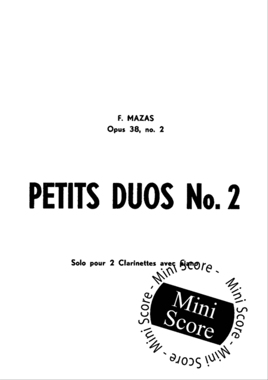 Petits Duos no.2 Clarinet Duet scores gallery preview page 3