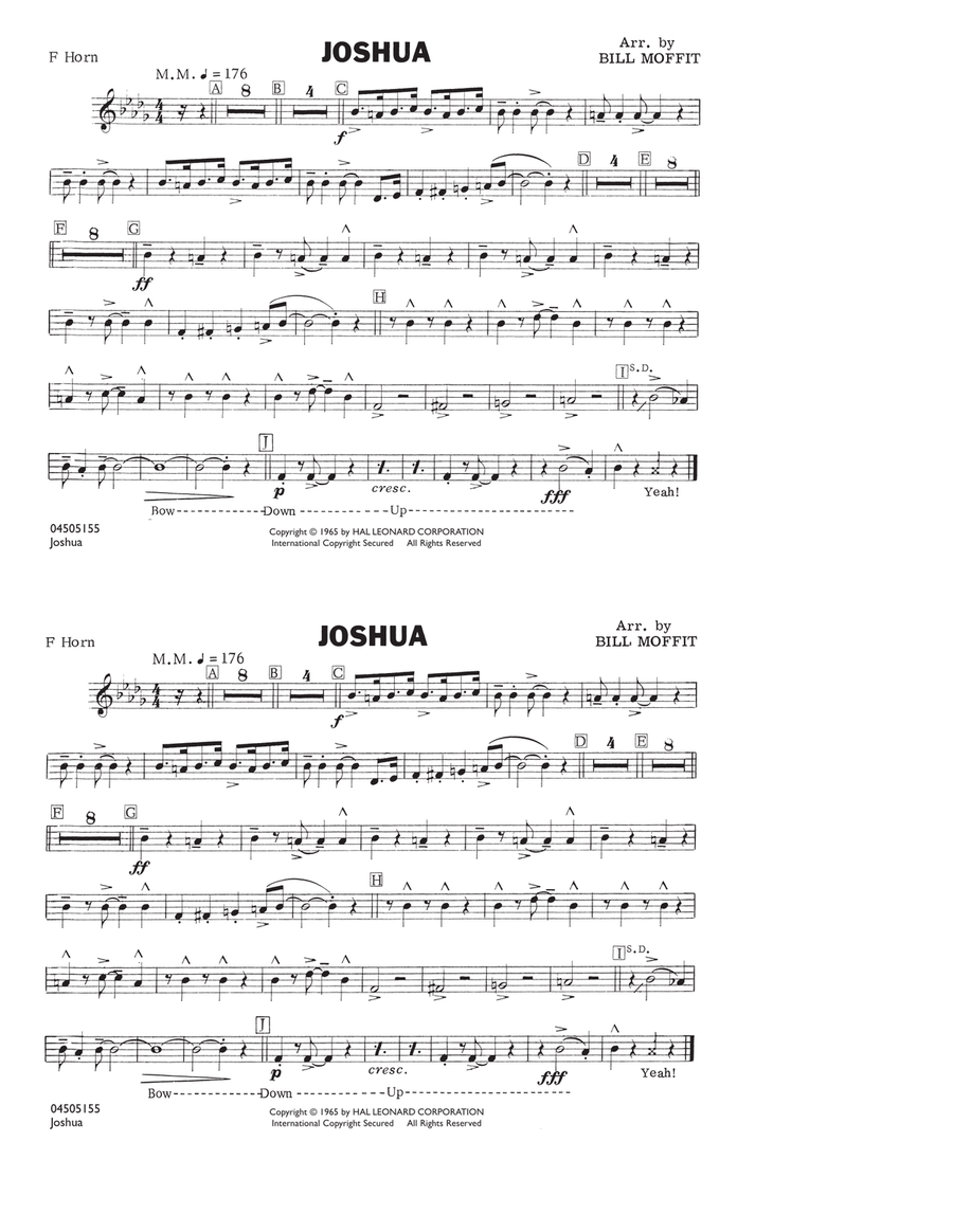 Joshua - F Horn