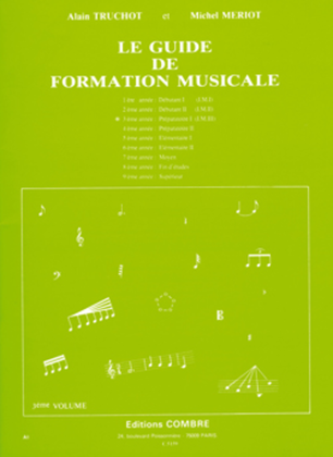 Guide de formation musicale - Volume 3 - preparatoire 1