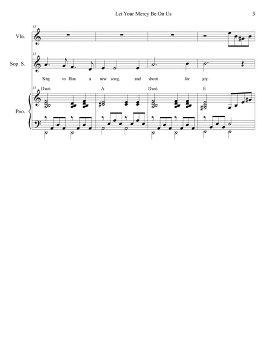 Let Your Mercy Be On Us (Psalm 33) (Solo and SATB) image number null