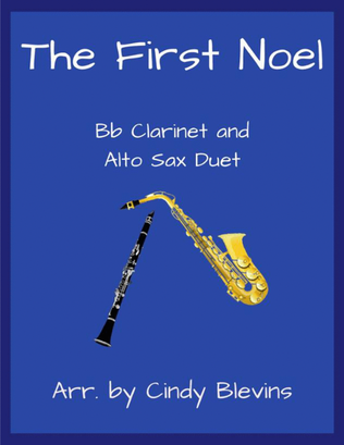 Book cover for The First Noel, Bb Clarinet and Alto Sax Duet