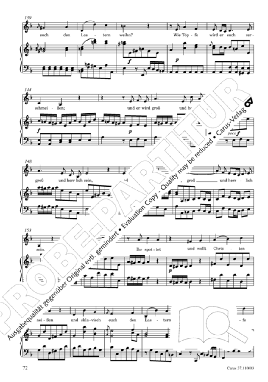Markuspassion. Werkausgabe Reihe 1, Bd. 7 (Homilius) 4-Part scores gallery preview page 79