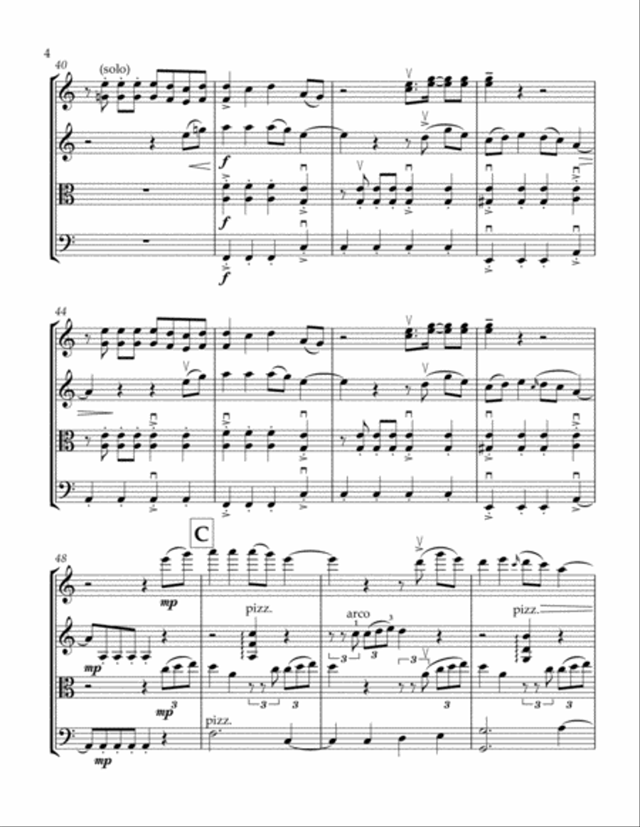 Save Me String Quartet scores gallery preview page 6