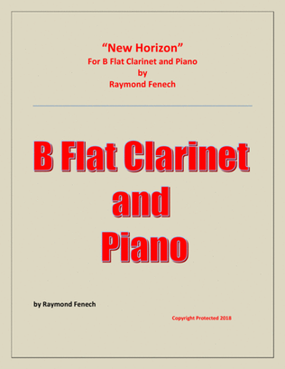 Book cover for New Horizon - For B Flat Clarinet and Piano