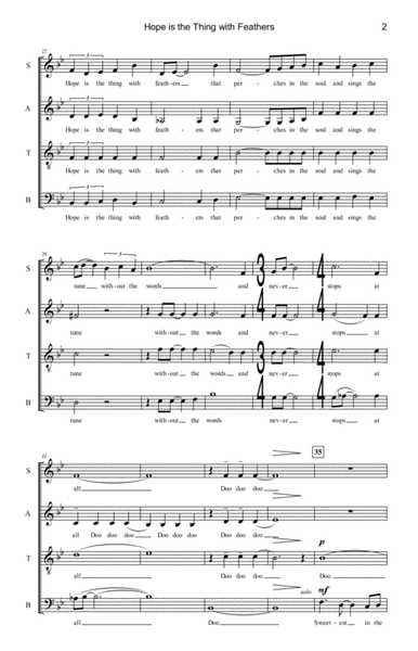 Hope is the Thing with Feathers (SATB a cappella) image number null