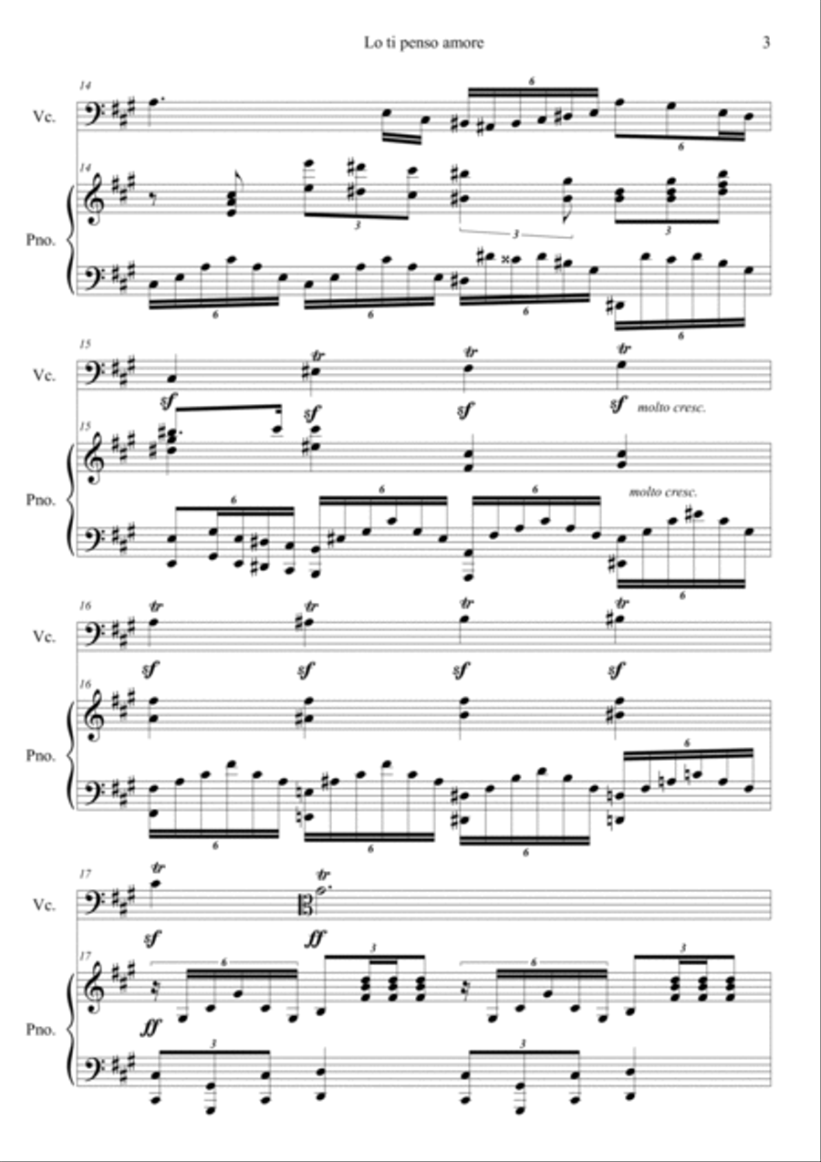 Lo Ti Penso Amore (Paganini OST_based on Violin Concerto no.4) Violin Solo scores gallery preview page 3
