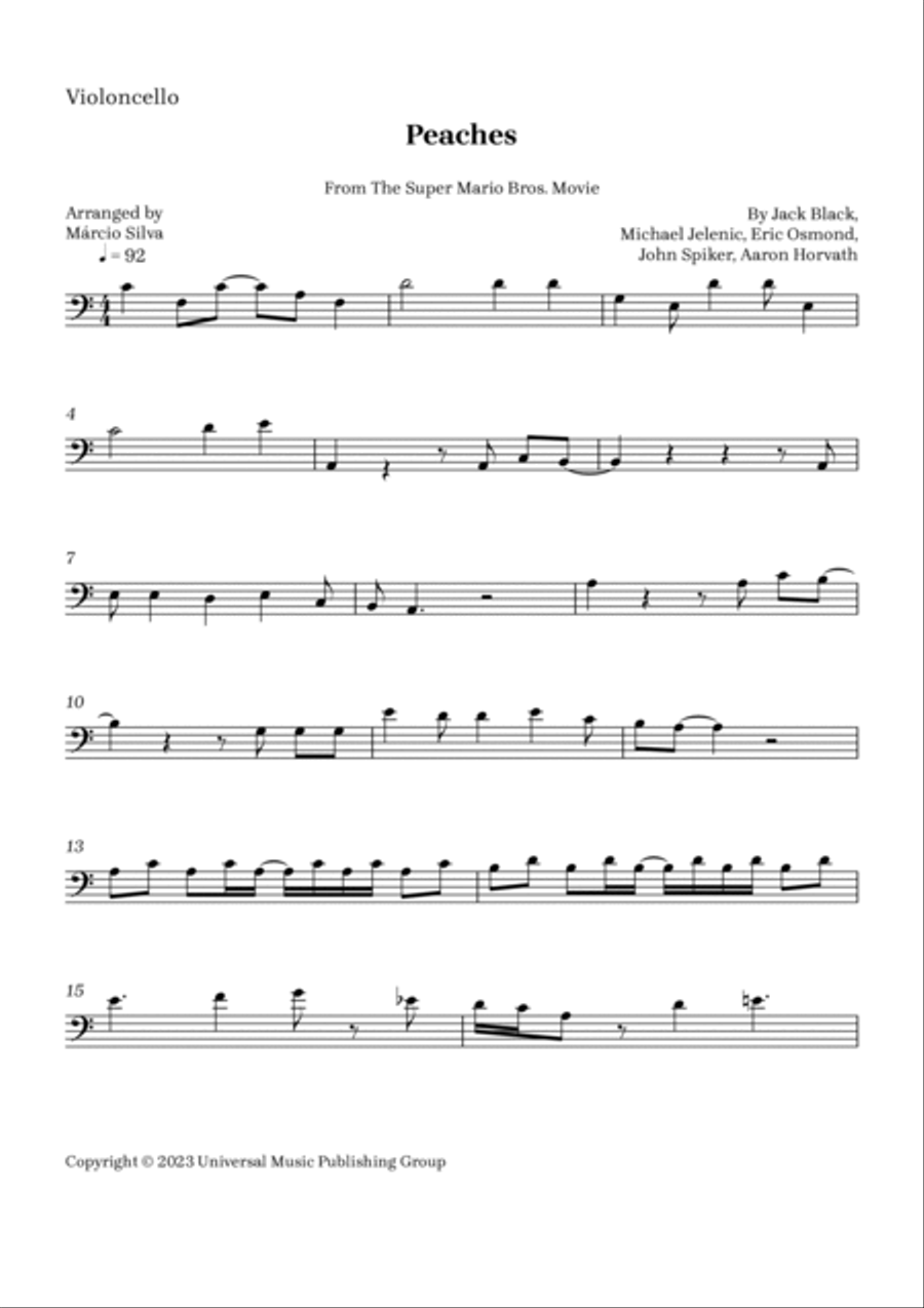 Peaches Piano scores gallery preview page 4