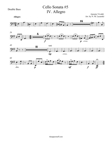 Cello Sonata RV40 Movement 4 image number null
