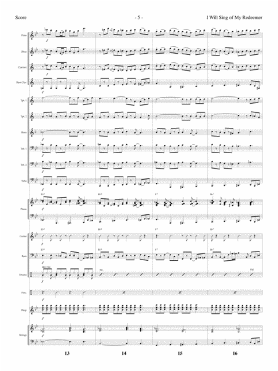 I Will Sing of My Redeemer Orchestra scores gallery preview page 5