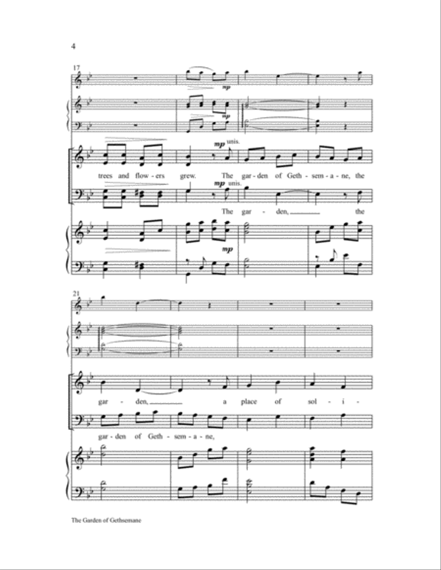The Garden of Gethsemane The Garden of Gethsemane 4-Part scores gallery preview page 4