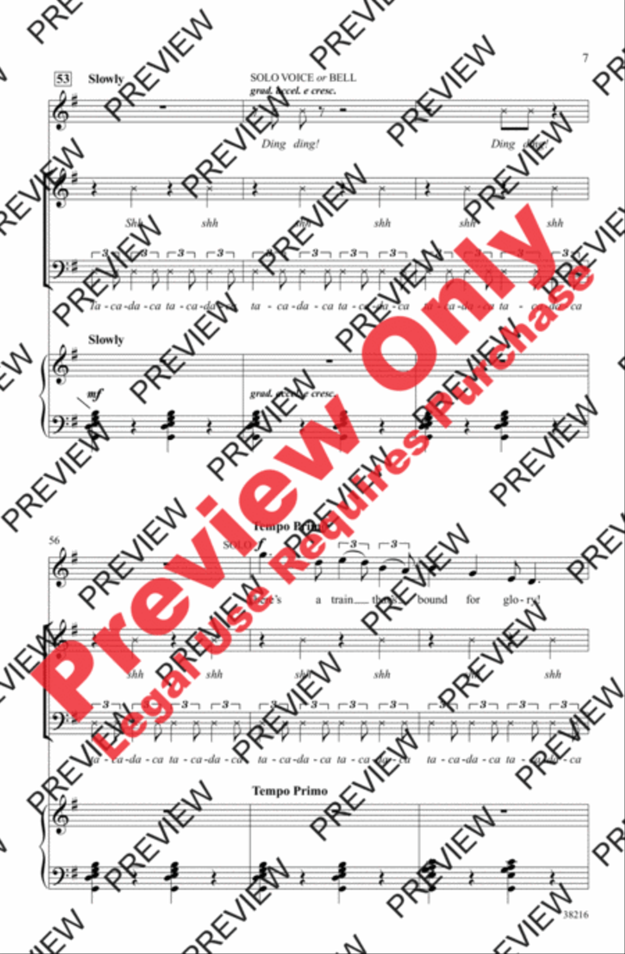 There's a Train 4-Part scores gallery preview page 7