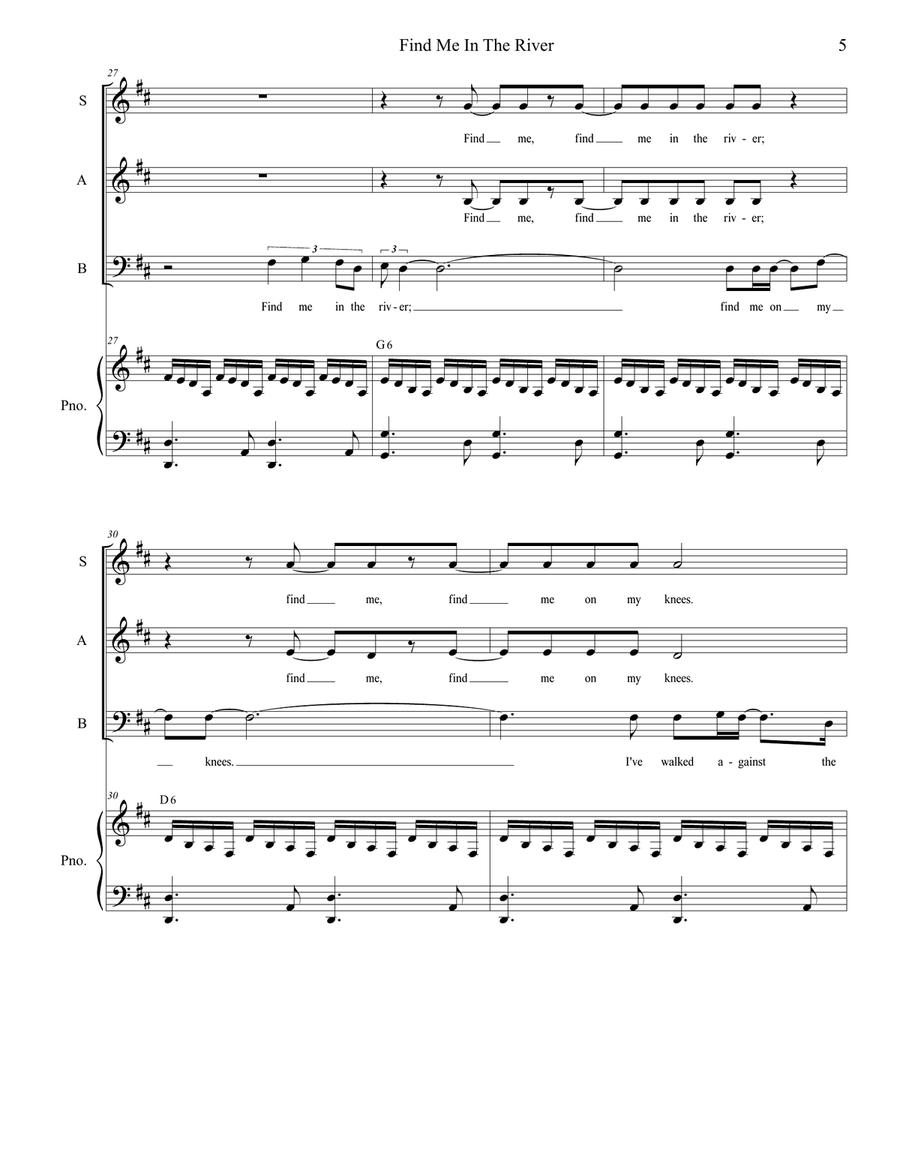 Find Me In The River 3-Part scores gallery preview page 5