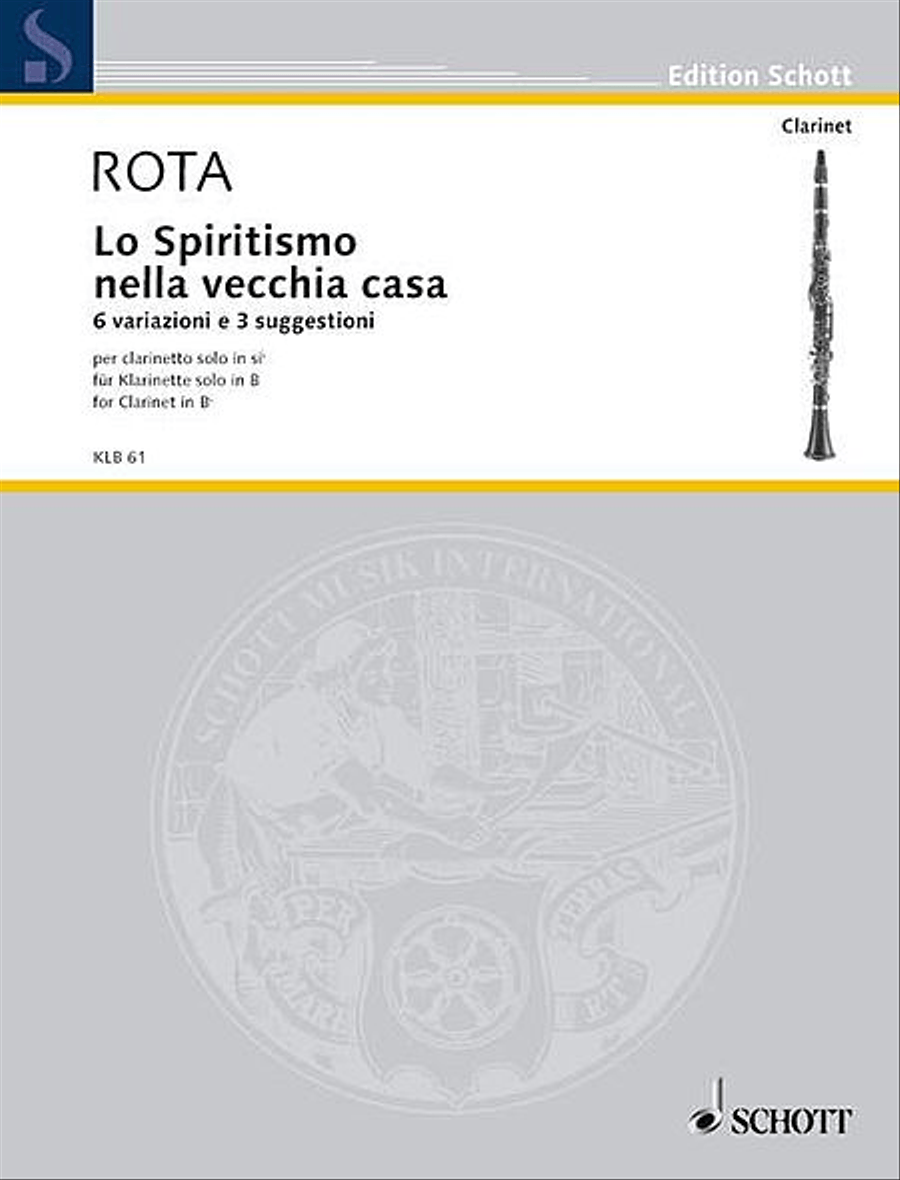 Lo Spiritismo Nella Vecchia Casa For Clarinet B-Flat Clarinet scores gallery preview page 1
