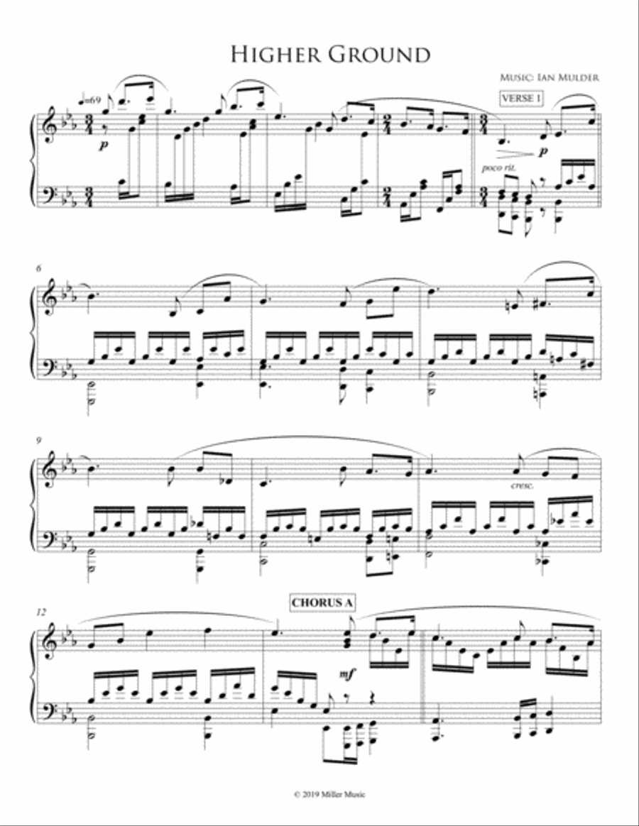 Higher Ground Piano Solo scores gallery preview page 1