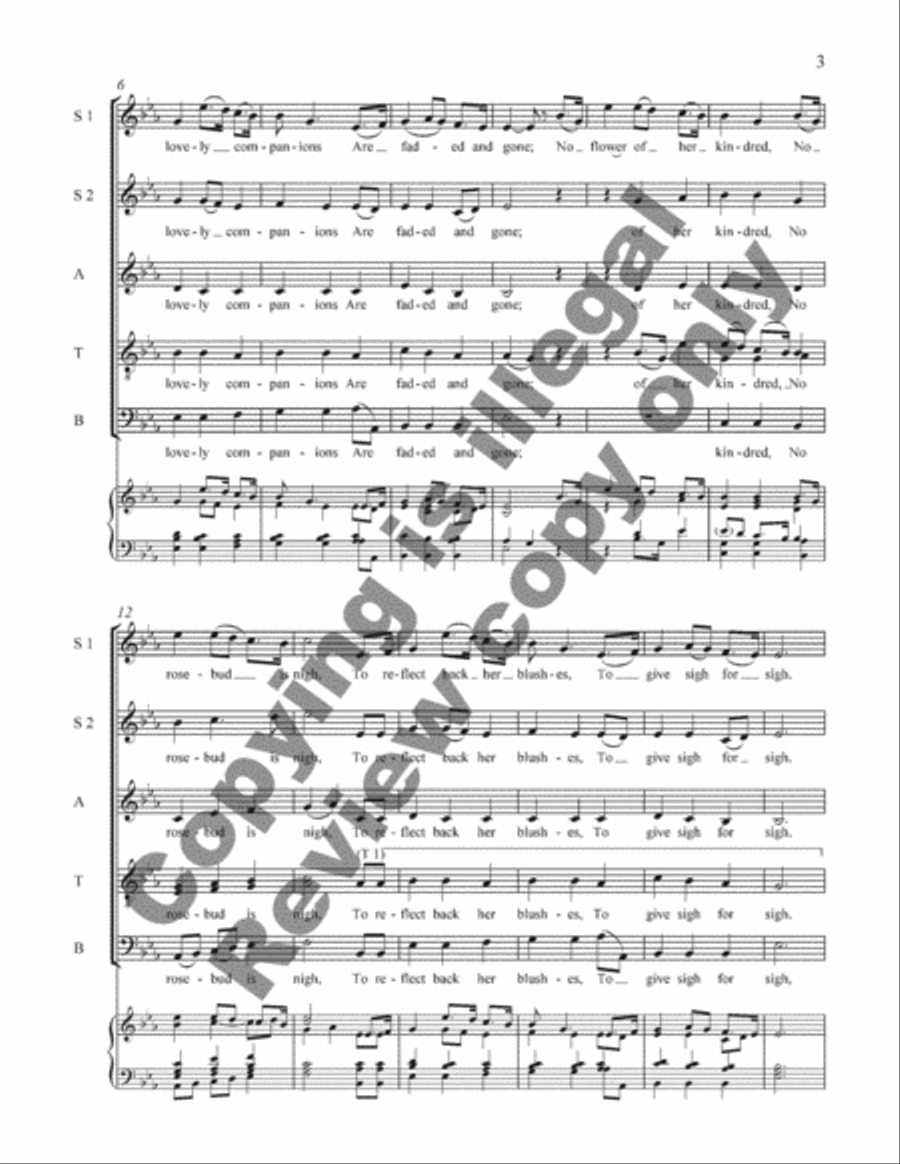 The Last Rose of Summer Divisi scores gallery preview page 9