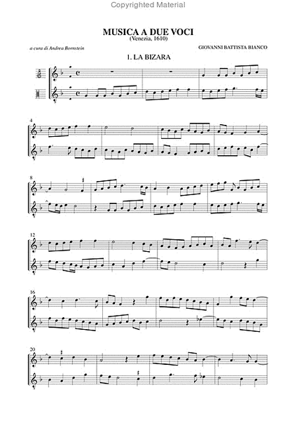 Musica a due voci utilissima per instruir i figliuoli a cantar sicuramente in breve tempo et commodi per sonar con ogni sorte di strumenti (Venezia 1610)