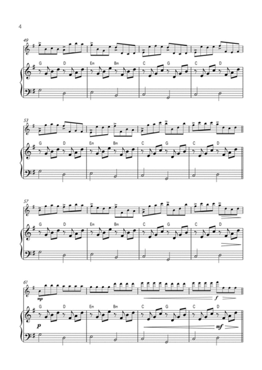 "Canon" by Pachelbel - Version for OBOE SOLO with PIANO image number null