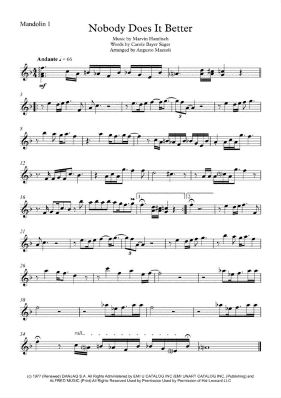 Nobody Does It Better from THE SPY WHO LOVED ME Small Ensemble scores gallery preview page 5