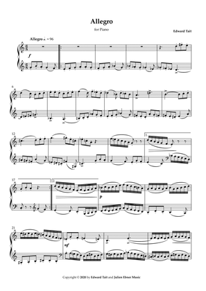 Allegro for Piano (Op. 4)