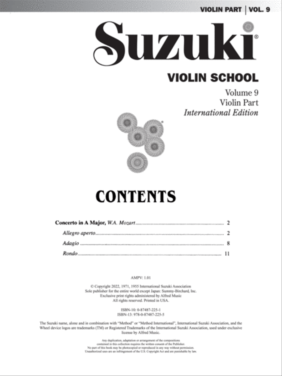 Suzuki Violin School, Volume 9