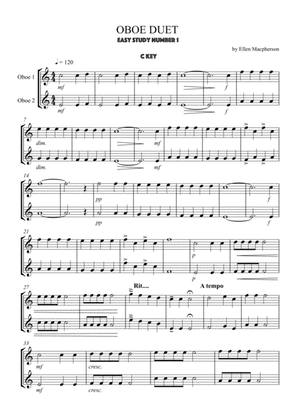 Easy Duet - Oboe Study in C