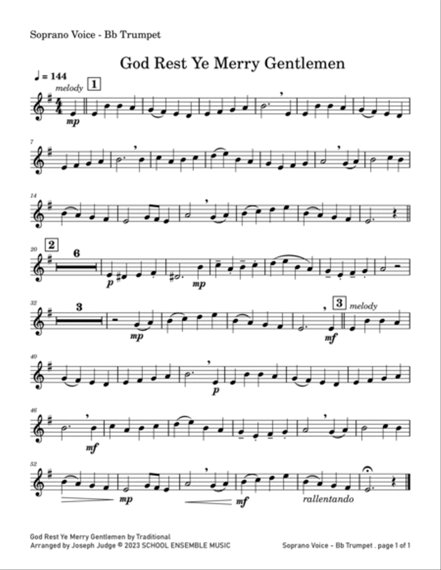 God Rest Ye Merry Gentlemen for Brass Quartet in Schools Brass Quartet scores gallery preview page 6