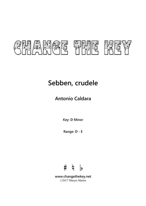 Book cover for Sebben, crudele - D Minor