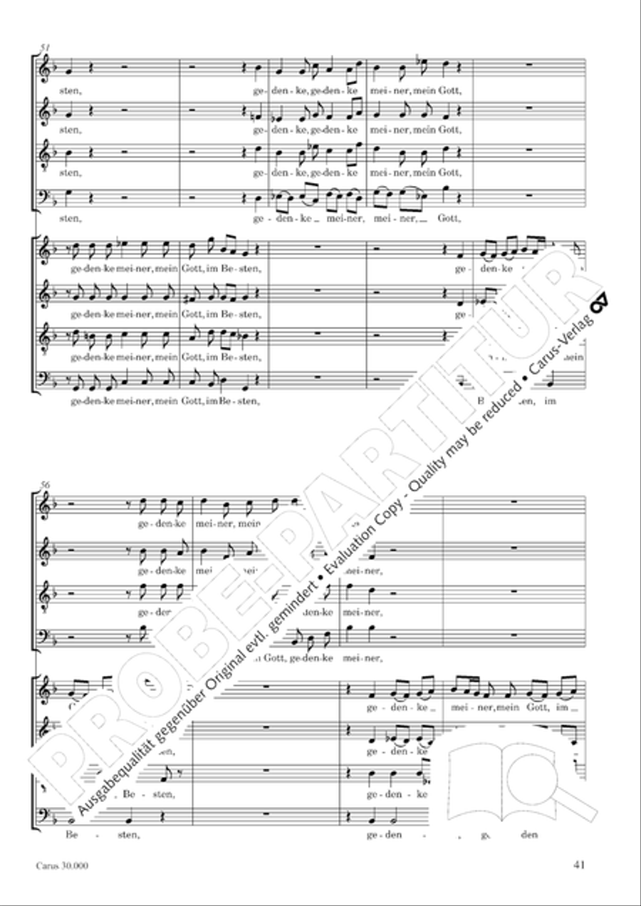 J.L. Bach: The complete motets Choir scores gallery preview page 48