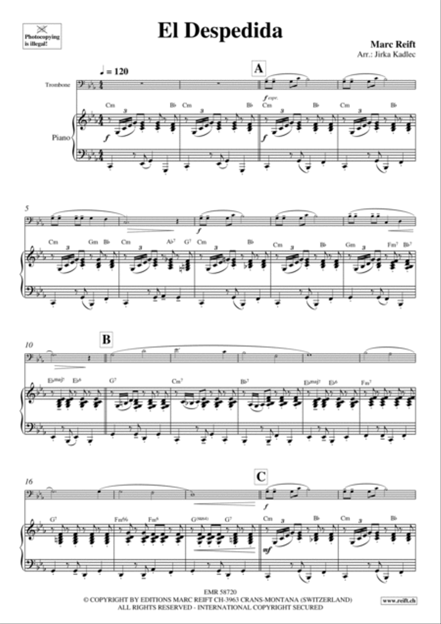 El Despedida Piano Accompaniment scores gallery preview page 3