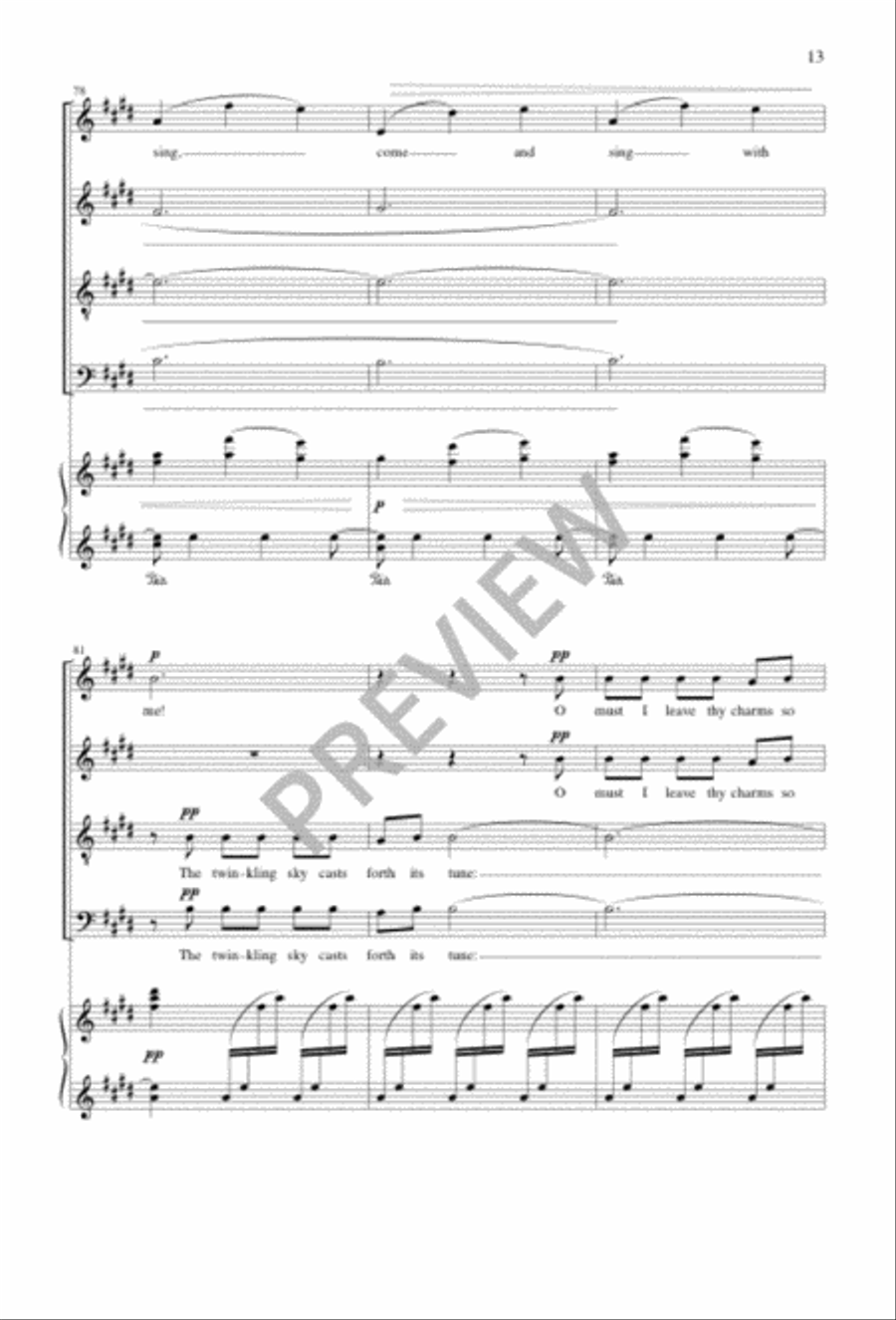 Ballade to the Moon Ballade to the Moon 4-Part scores gallery preview page 13